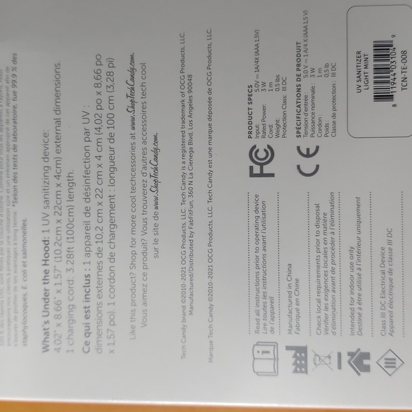 NEW- Tech Candy UV Sanitizer Box- Light Mint Green - Picture 7 of 7